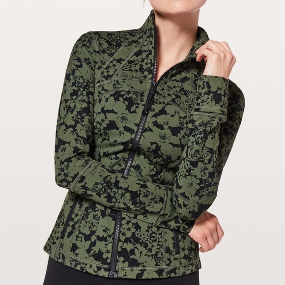 lululemon athletica Jackets & Blazers - RARE Lululemon Define Jacket Efflorescent Barracks Green Black 12